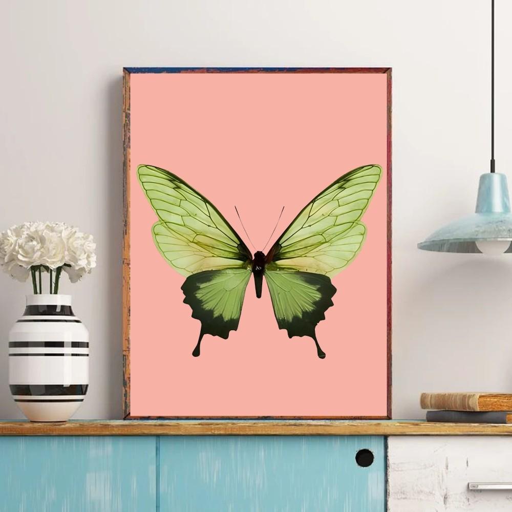 Butterfly Wall Art Ladybug Tiger Moth Beetle Poster Classic Vintage Posters Vintage Room Home Bar Cafe Decor Nordic Home Decor