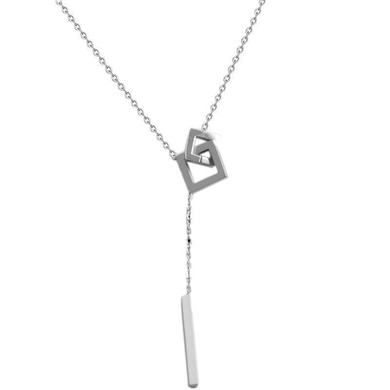 Steel Accessible Luxury Fashion New European and American Style Necklace Female Korean Simple Ins Fashion Stylish Versatile Mori Tassel Clavicle Chain