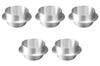Set of 5 Aluminum White Finish X Aluminum Setomonohonpo 0.7-cup Kettles, [15.1 (11.8) 6.7 (6) Cm] Kettles,