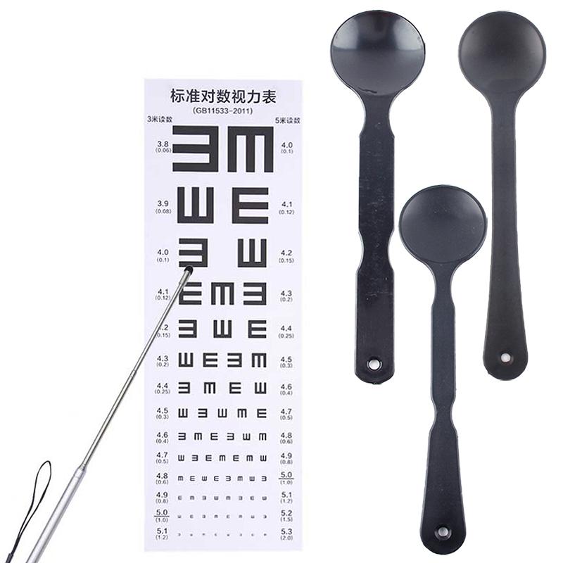 1Pcs Eye Occluder Professional Frosted Transparent/Black Handheld Optometry Tool Eye Occluder Block Plate For Vision Test