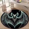 1PC Alfombra Redonda de Oficina con Alas de Murciélago, Felpudo Adecuado Para Oficina, Debajo de Sillas de Oficina Dormitorio Sala de Estar Decoración del Hogar, Decoración de Habitación