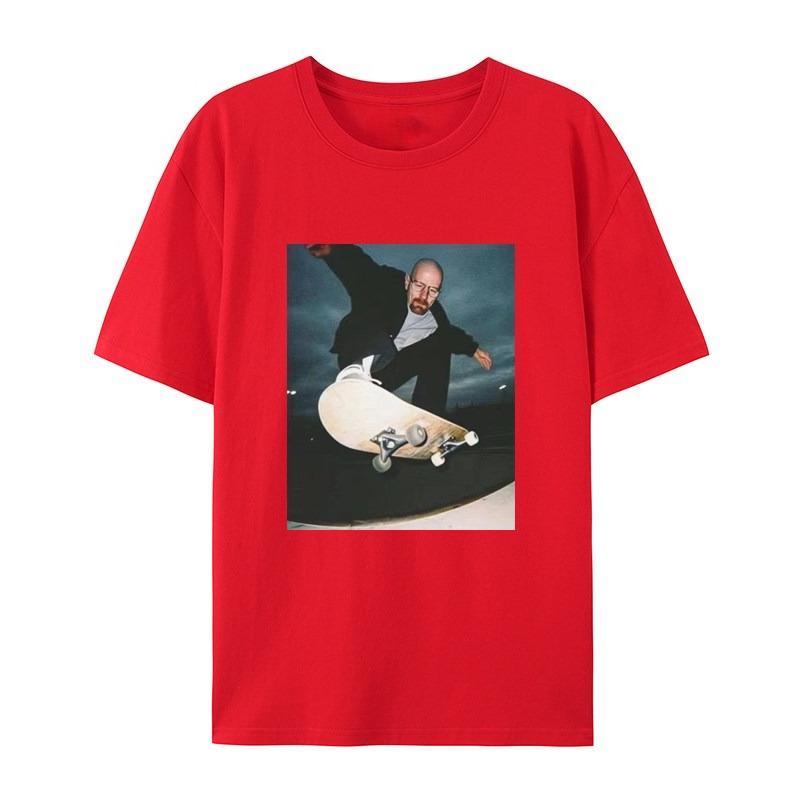 Classic Film and Television Character Skateboarding Casual Tshirt Mens and Womens Luxury Brand Top
