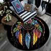 Okrągły dywanik Dreamcatcher, dywanik do salonu, sypialni, sofy, pokoju zabaw, dekoracja, antypoślizgowa mata podłogowa