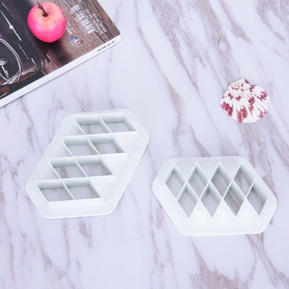 2ks Mřížkový Plastový Vykrajovátko na Fondán Forma na Dort Fondánové Košíčky Dekorace Nástroje SADA