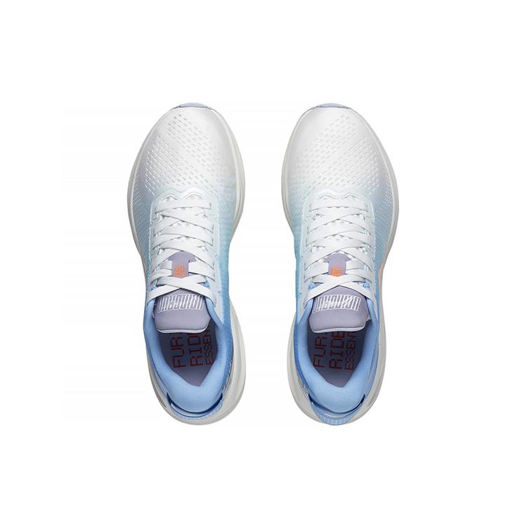 New LINING Furious Rider 6.0 Essential Running Shoes Men Low Top Mist White/Light Ice Blue/Light Sea Blue/Orange ARZS003-17