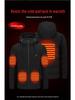 Men's USB Heated Slim Fit Cotton Jacket, Korean Style, Hooded, Zone 5 Smart Heating, Padded, Warm Outerwear.