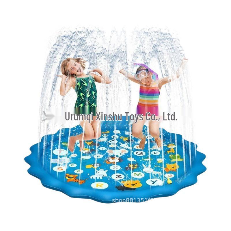 Covoraș de Joacă cu Apă Delfin pentru Copii - Jucărie de Joacă în Aer Liber Bicoloră cu Litere