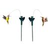 2 Pieces Solar Fluttering Dancing Feathered Bird Stakes Outdoor Garden Decor