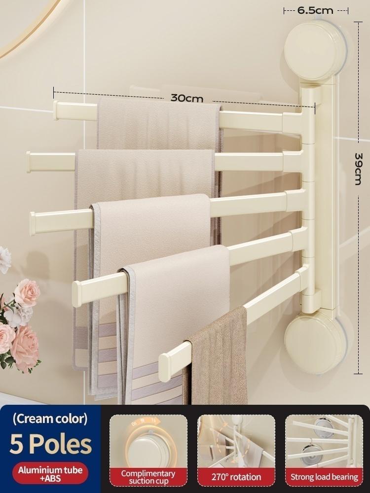 No Need To Drill Suction Cup Rotating Towel Rack Rotating Towel Rod In Bathroom Wall Towel Rod In Kitchen Shelf