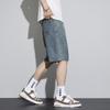 Denim Shorts Men's Summer Trendy Brand Light-colored Straight New Style Loose Casual Trendy American Five-quarter Pants Thin Section