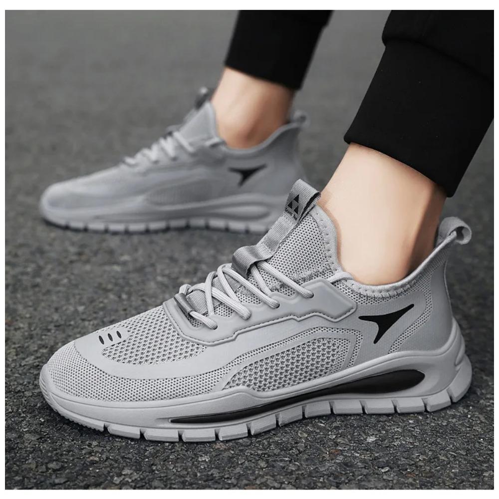 Fashionable men's shoes 2025 summer new sports shoes, comfortable, versatile, breathable, fly woven mesh casual shoes