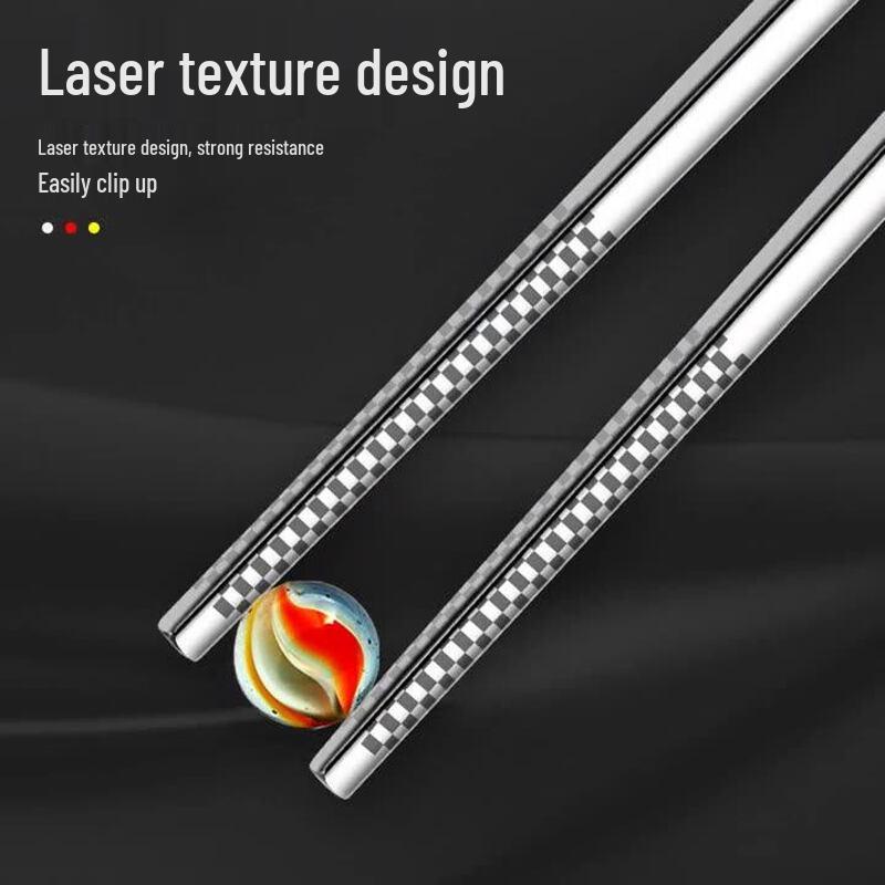 Abay 316 Stainless Steel Korean Chopsticks (5 Pairs Set)