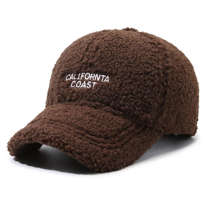 Lamb hat women's autumn and winter fashion casual versatile plush cap thickened thermal cotton hat baseball cap