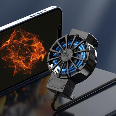 Phone Back Radiator Quiet with RGB Light Heat Dissipation Strong Wind 3-speed Wind Adjustment Radiator Fan Phone Accessories