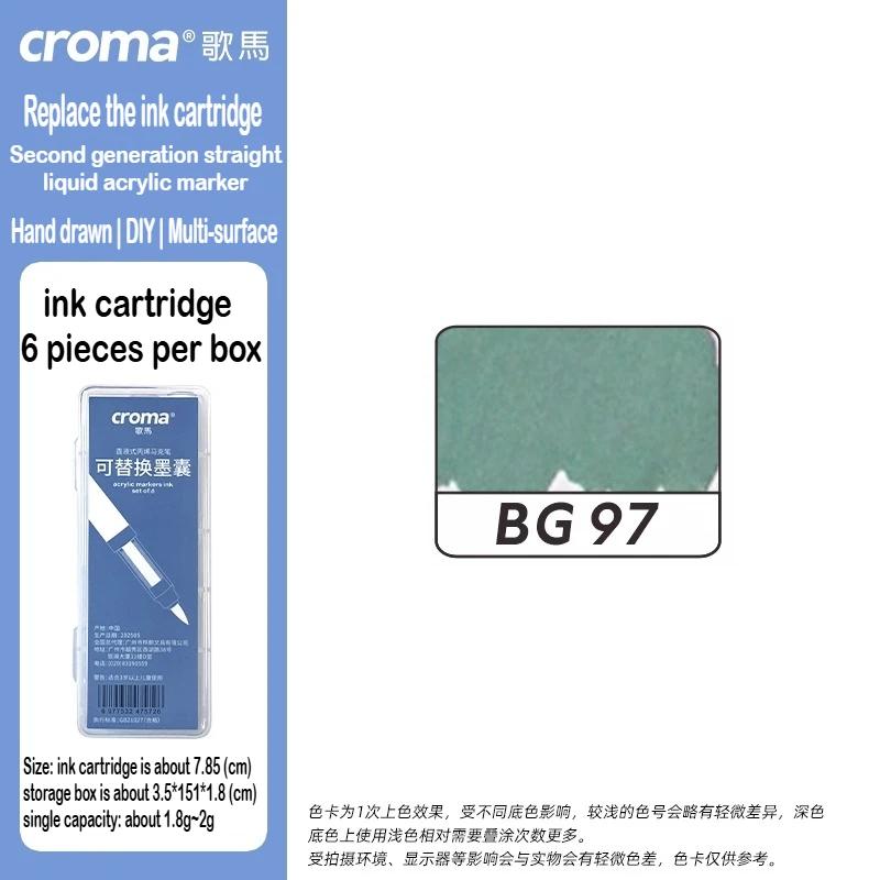 Croma 160/24 Color Replaceable Ink Refill Liquid Soft Tip Acrylic Marker Non Toxic Waterproof School Office Supplies Stationery