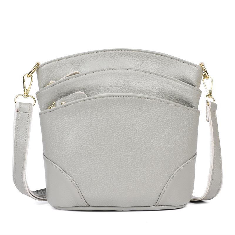 Značkový design Luxusní dámská kabelka Bucket Messenger Bag Originální kožená taška přes rameno Velká kapacita Dámská Jednobarevná kabelka
