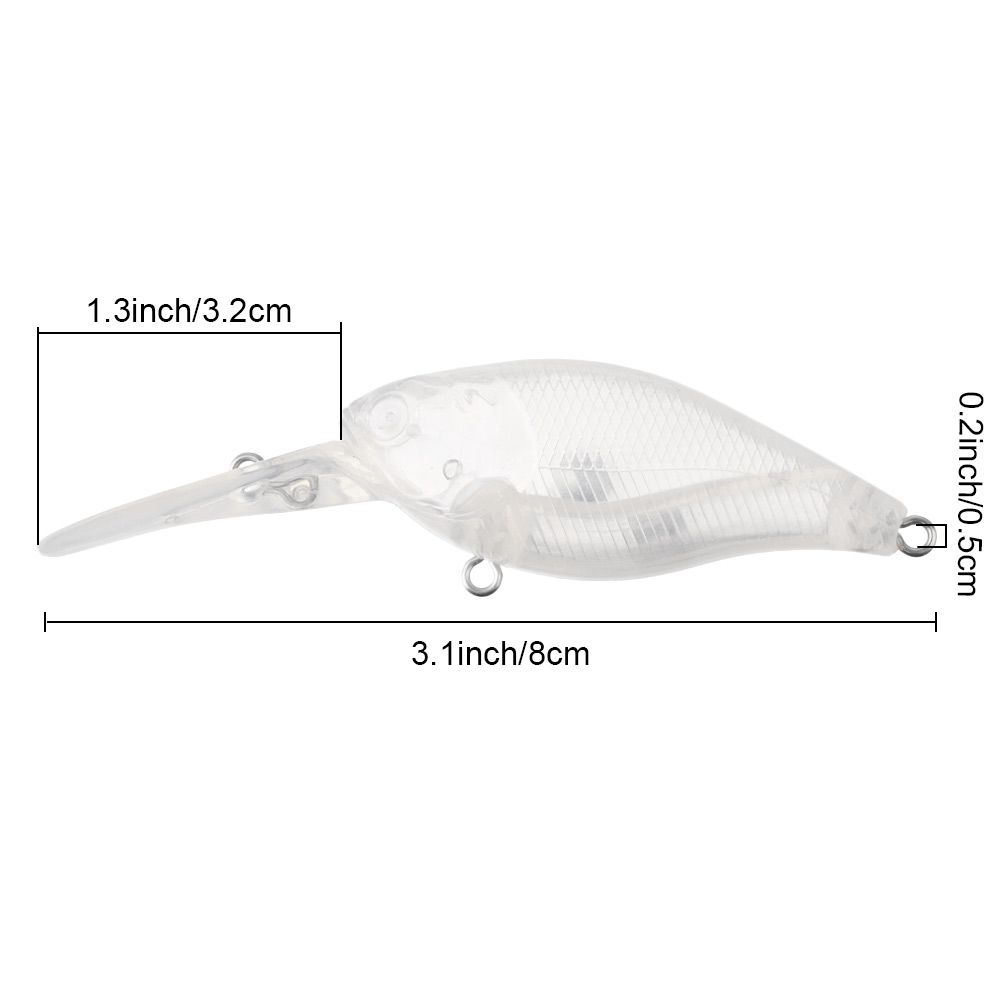 10Pcs Unpainted Blank Minnows Fishing Gear Fishing Wobbler Hard Bait Fishing Lure Fake Bait