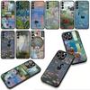Pour Samsung Galaxy A36 A17 A26 A07 A35 A54 A53 A13 A33 A34 S8 S20 S21 FE S10 Plus Coque Claude Monet Impressionnisme Nénuphar Chat