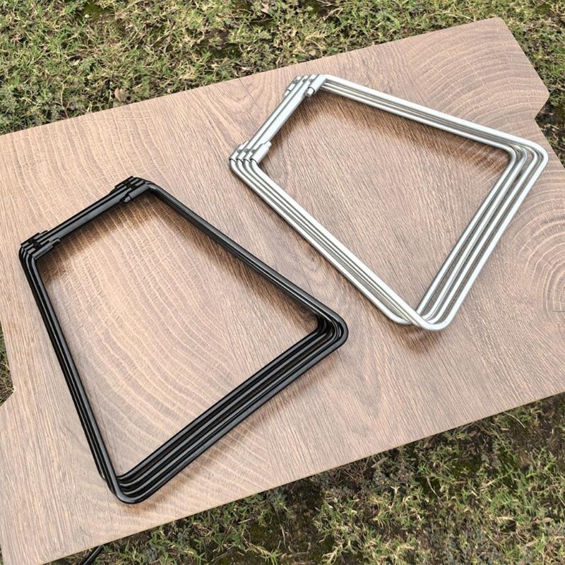 Camping Foldable Metal Stand Portable Metal Luggage Rack Ice Box Holder Coolers Stand for Outdoor Picnics Fishing