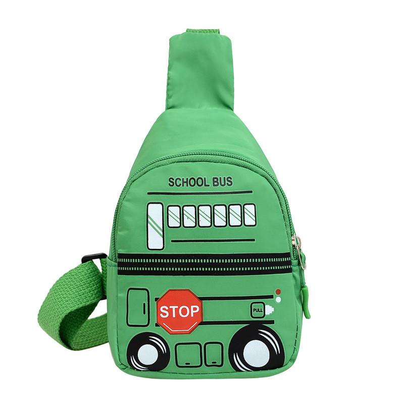 Adorable Kids Car Print Chest Bag Fashionable Summer Nylon Sling Bag