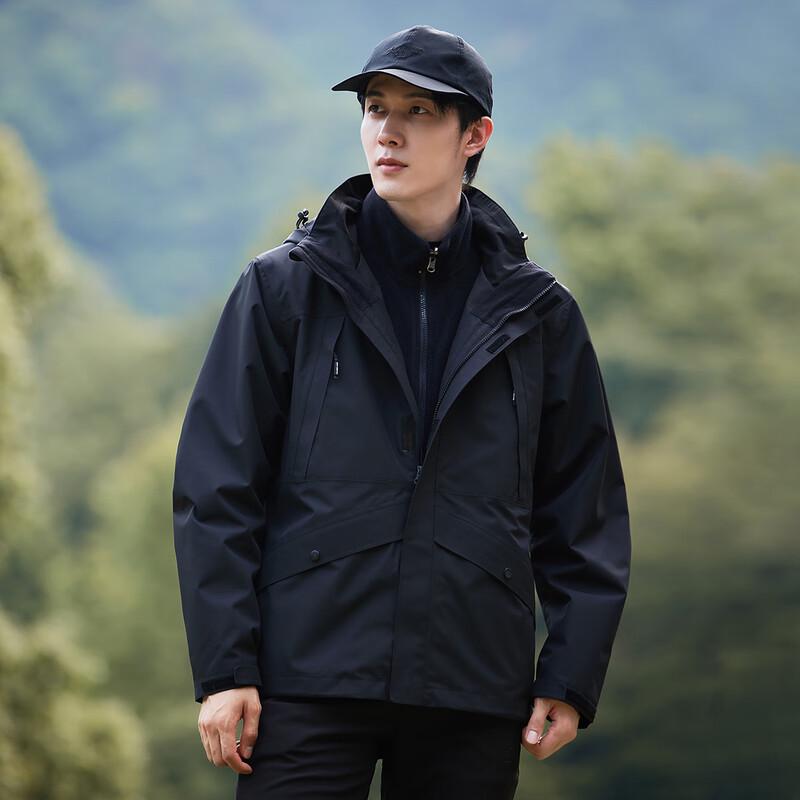 Toluozhe 3-in-1 Waterproof Windproof Outdoor Jacket