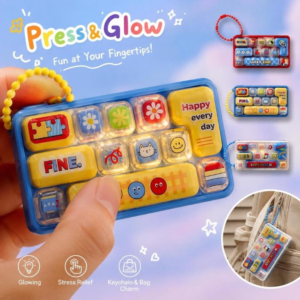 Hangable Stress Relief Fidget Toy 26 Keys Bag Pendant Charm Mechanical Keyboard Toy For Children