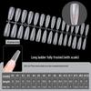 Ultra-Thin Frosted Nail Stickers: Full & Half Styles, Traceless, Extra Long, No Grinding Needed