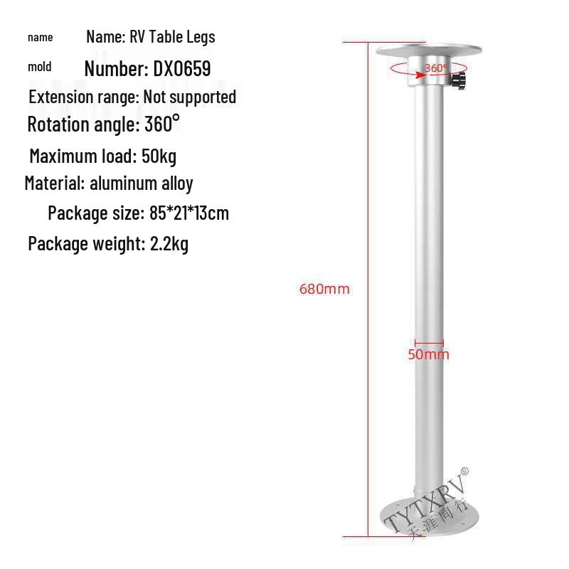 Telescopic Removable Table Legs for RVs and Yachts