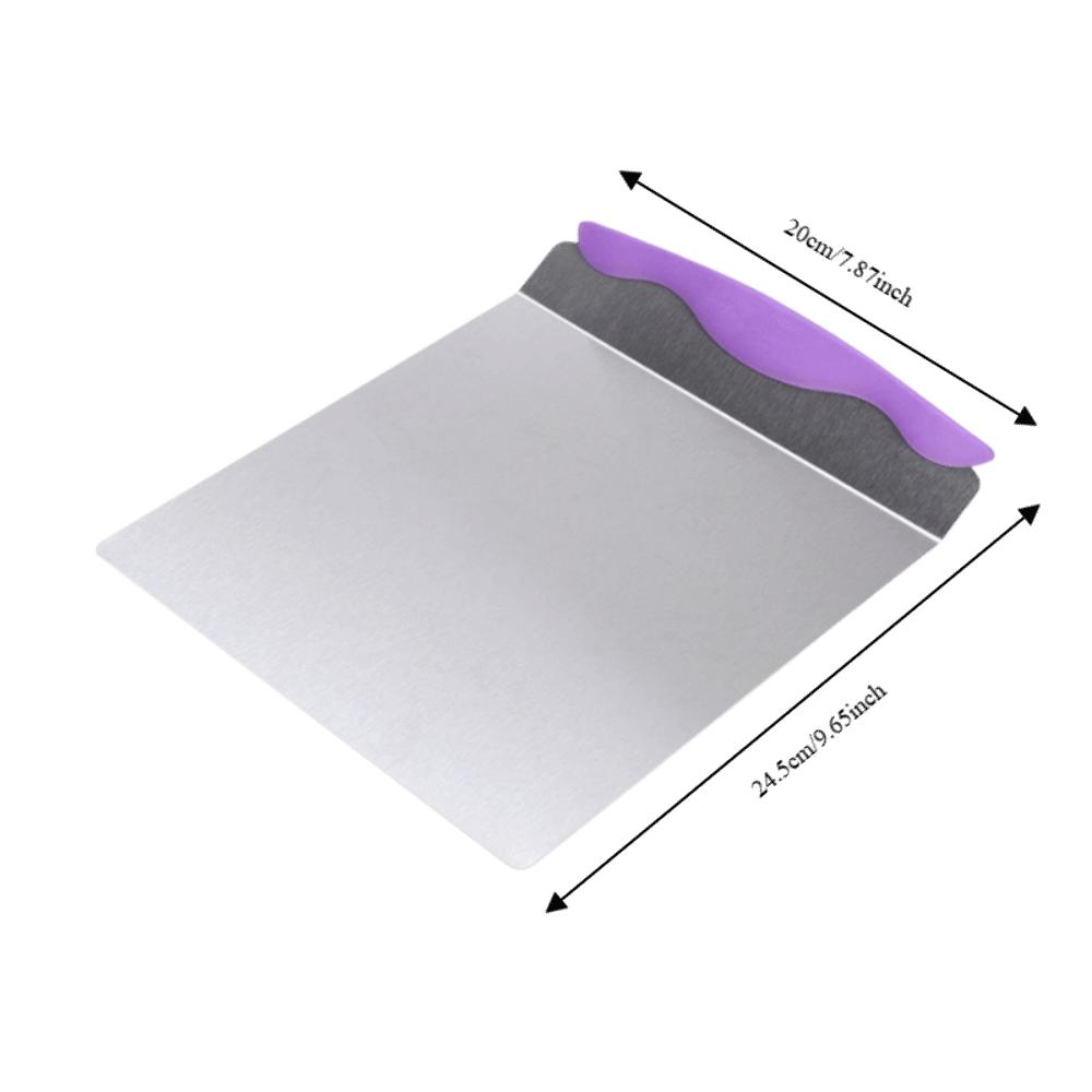 Stainless Steel Cake Transfer Tray Food-Grade Remover Pizza Transfer Tray Rectangle Handle Moving Plate Bakery Catering