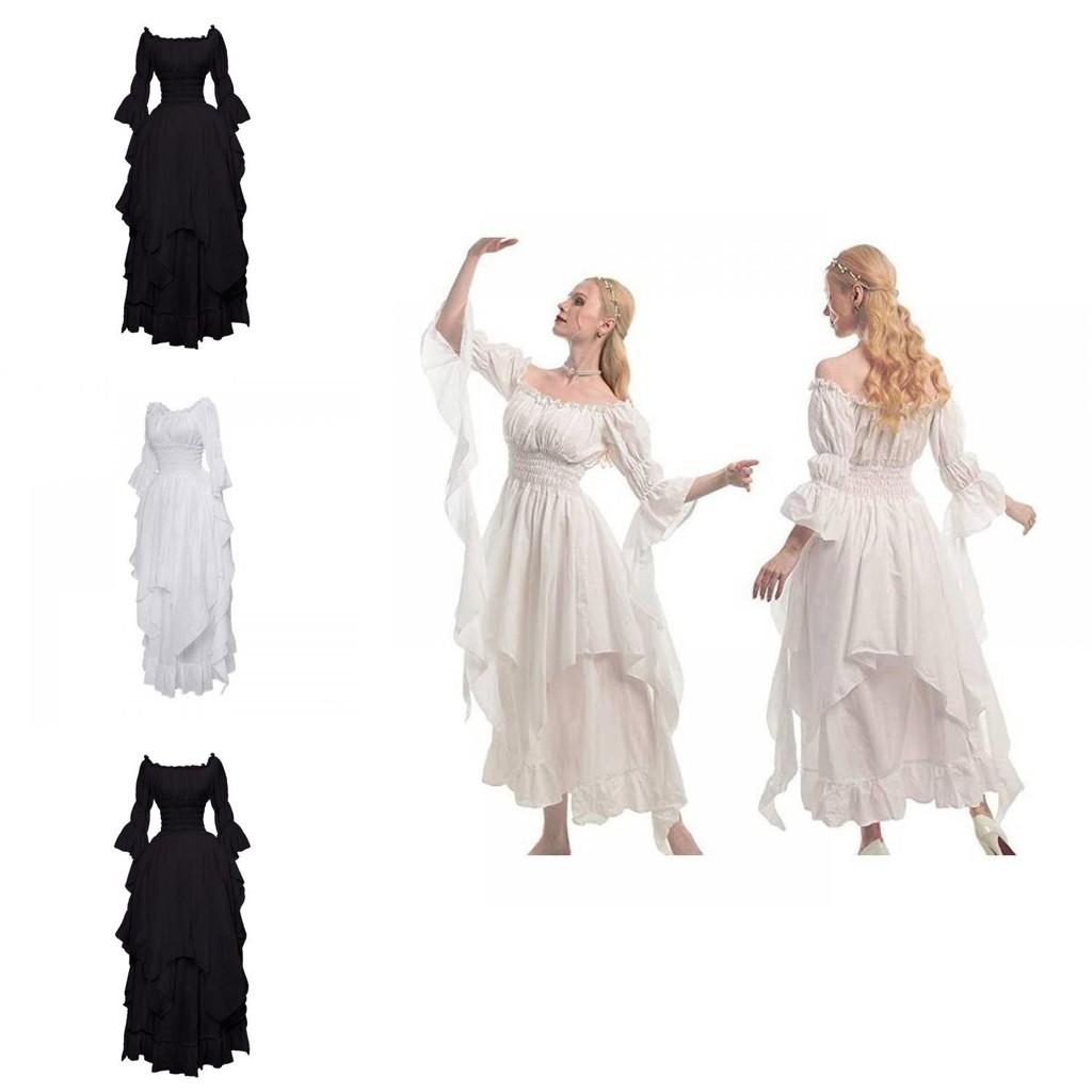 Hs7001 Qita Renaissance-Kostüm mit Polyesterstoff Unisex Mittelalterliches Halloween-Kleid für Spiel Anime Rollenspiel Größen S-xxl)