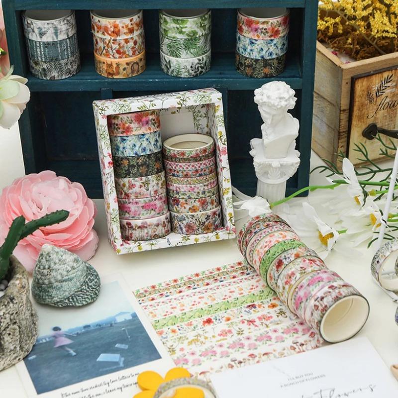 Four Seasons Washi Tapes 18 Rolls Washi Tape Cinta Adhesiva Decorativa Plants Diary Decoration Scrapbooking Supplies Washitape