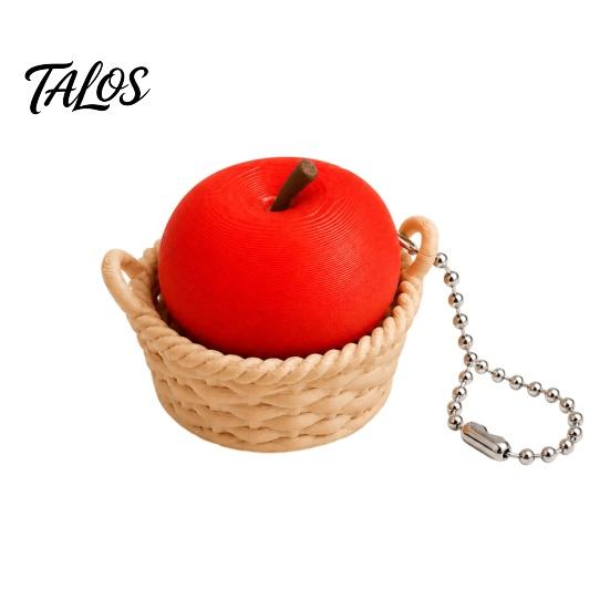 Unique Bag Decoration 3D Printed Fruit Fidget Clicker Toy with Mechanical Press, Stress Relief Keychain, Cute Vegetable Charms Sensory for Teens