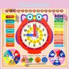 Wooden Childrens Calendar And Clock Learning Puzzle Toy For Preschool Education