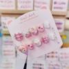 Handmade Kids' Cartoon Nail Stickers: Bubble Girl & Donut Design