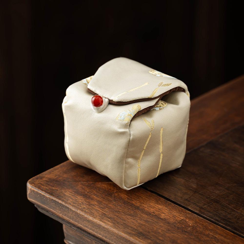 

Печатный чехол для чайной чашки, чехол для мелочей в китайском стиле, ретро-сумка для хранения чайной посуды, фестиваль Style8