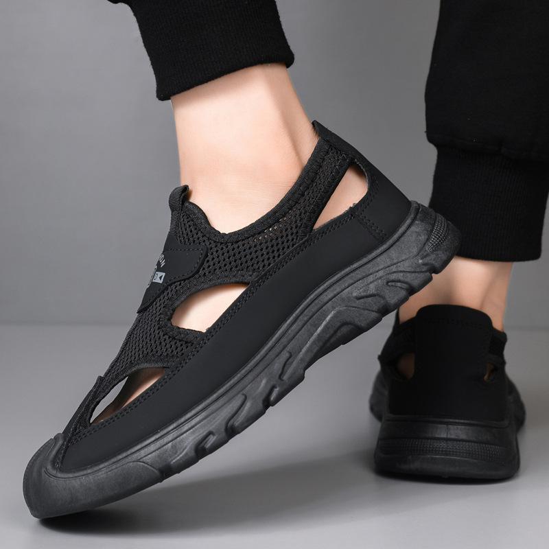 Summer New Bag Head Sandals Outdoor Non-slip Sports Casual Shoes Hollow Mesh Shoes Breathable Men's Shoes