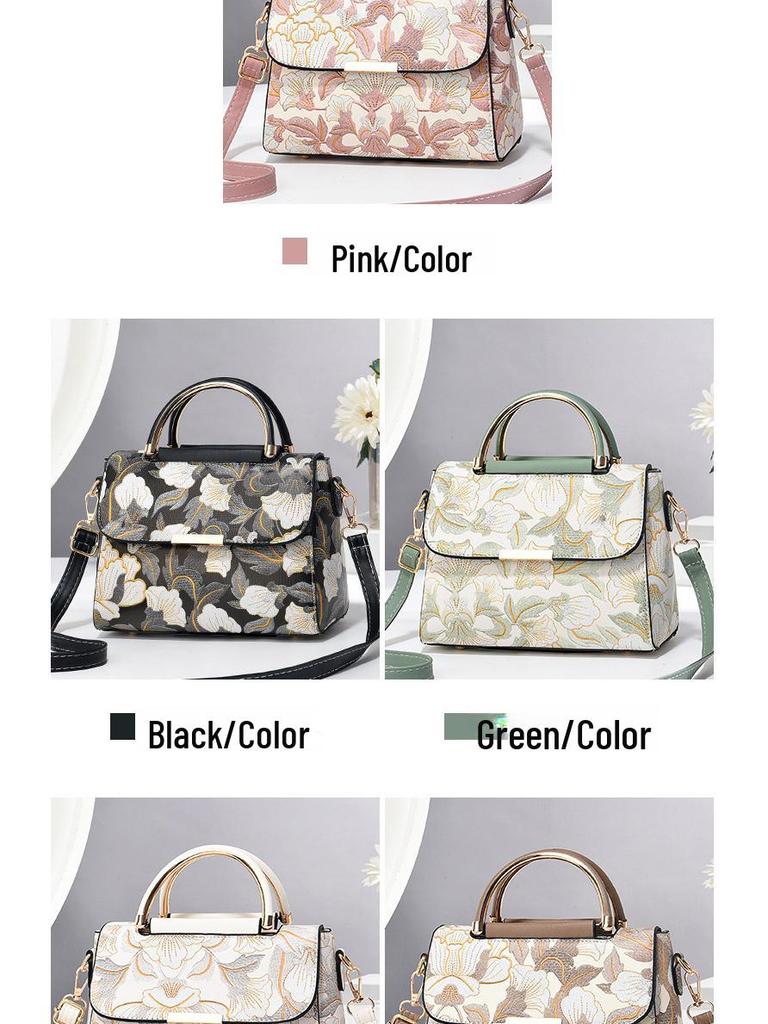 Trendy dámská taška přes rameno s potiskem v národním stylu – nová módní kabelka