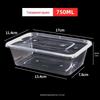Miaojiayi Disposable Round Plastic Meal Boxes