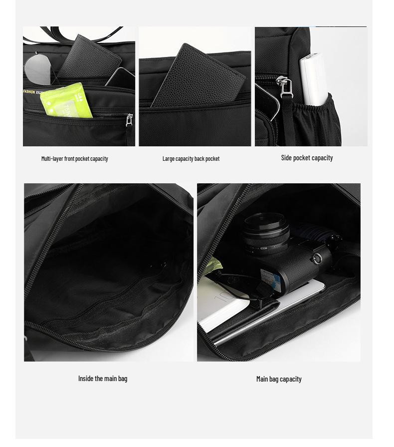 Herren Wasserdichte Mehrschichtige Umhängetasche - Großes Fassungsvermögen, Modisch & Vielseitig für Reisen