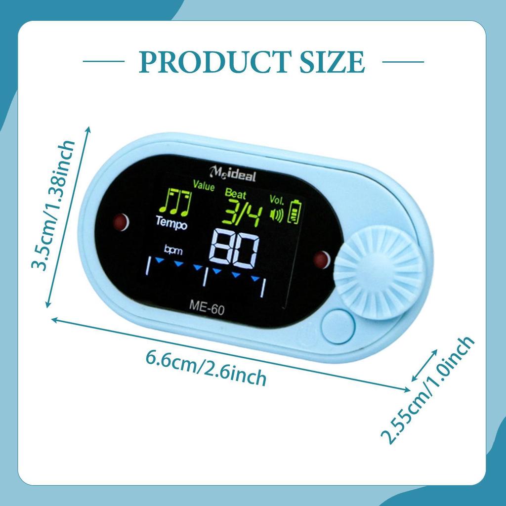 Digital Metronome Tuner Electronic Multifunction Chromatic Tone Generator Vocal