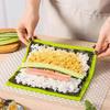 Silicone Sushi Rolling Mat with Bamboo Pattern Non-Stick Reusable Sushi Maker for Rolls Rice Balls Essential Kitchen Tool for Homemade Sushi