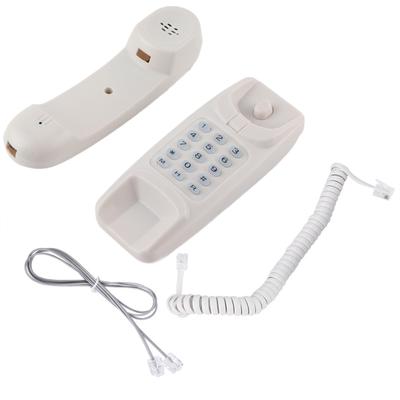 Duvara Monte Sabit Telefon Uzantısı Arayan Kimliği Olmayan Ev Telefonu Otel Aile İçin(Beyaz)