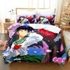 3D InuYasha Bettwäsche-Sets Bettbezug-Set mit Kissenbezug Twin Full Queen King Bettwäsche Bettwäsche