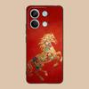 Golden Horse Year Mobile Phone Case for POCO M7 M6 M5 M4 M3 X7 X6 X5 X4 X3 Pro GT 5G Colorful Printing Cover Cover Pretty Luxury