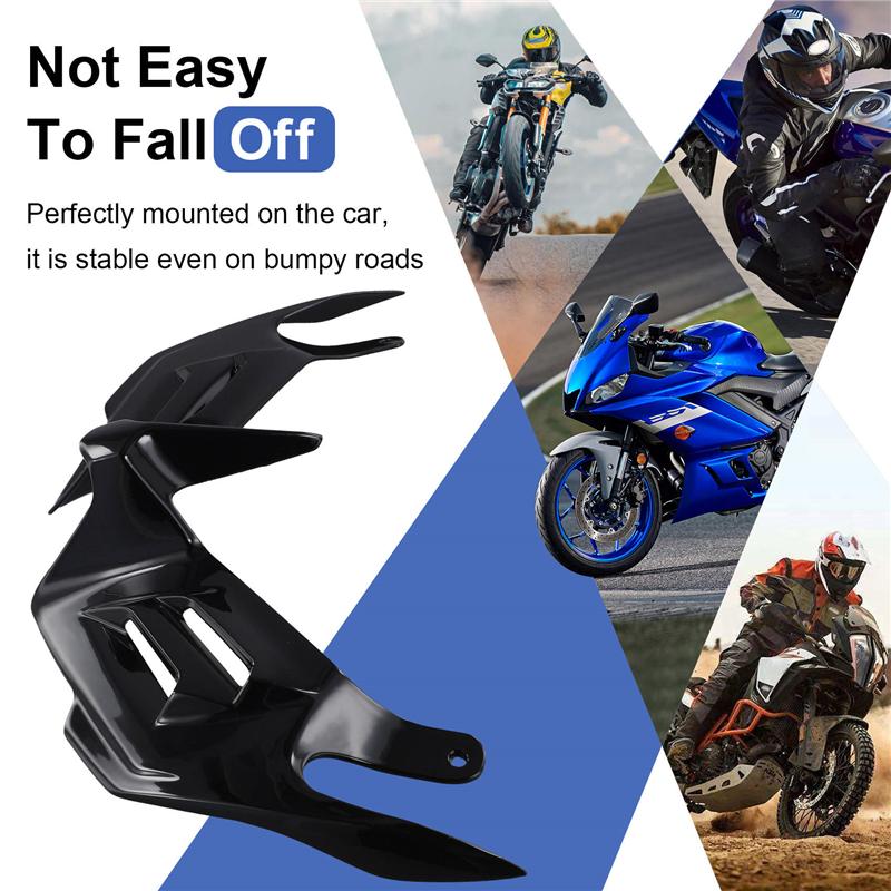 A58X-Motorcycle Fairing Aerodynamic Winglets Front Cover Wind Wing For YZF R3 R25 2015-2018