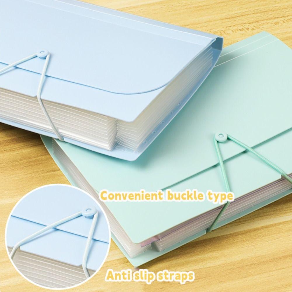 Vertical A6 Bill Storage Booklet Strap Design A6 File Folder  Receipt Collection