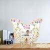 Butterfly Acrylic Guest Book Frame 33x35cm with Pen & 60 Wood Chips for Baby Shower Party Decor Gift