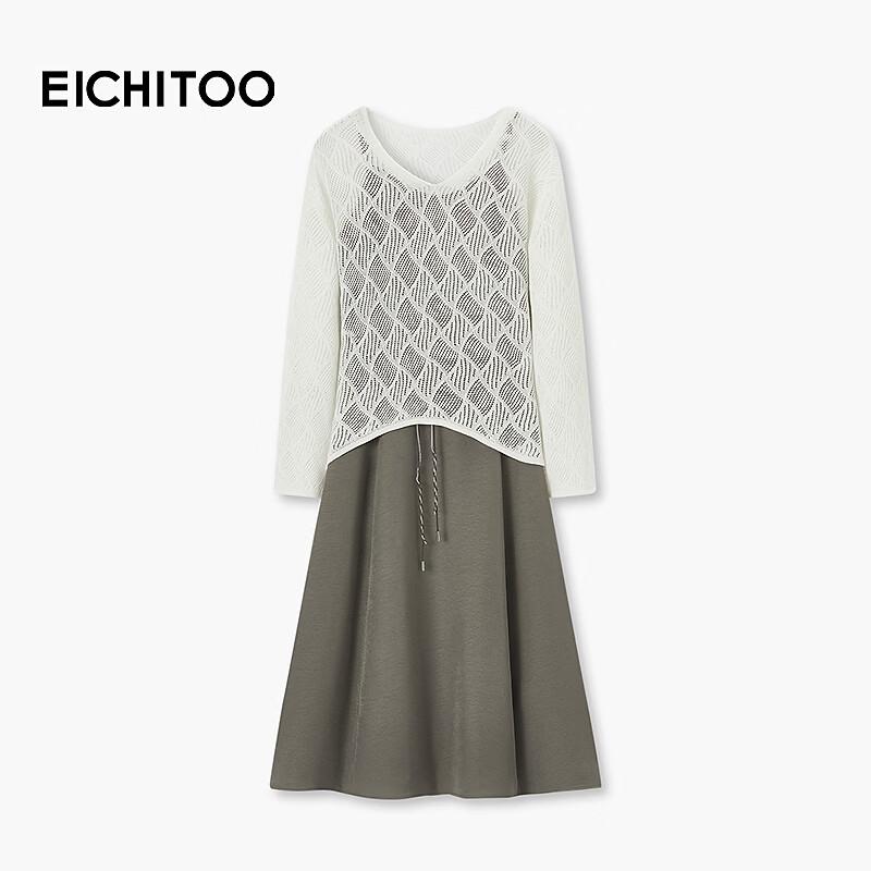 EICHITOO Two-Piece Commuter Knit Dress L