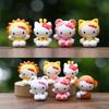 10pcs Creative Animal Design Hello Kitty Pen Cap Set For Desk Decor And Gift
