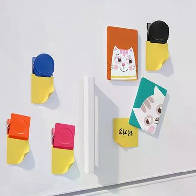 10PCS Round/Square Magnetic Paper Clip Colorful Memo Clips Durable File Organizers  Fridge